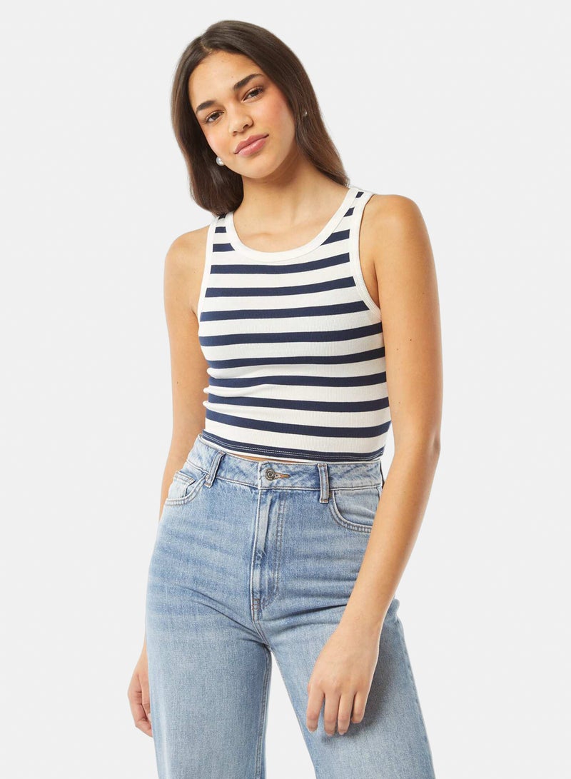 Kiabi Cropped Plain Tank Top - Image 1